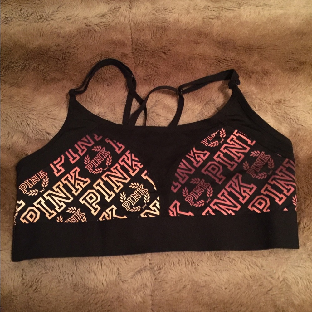 Pink sports bra